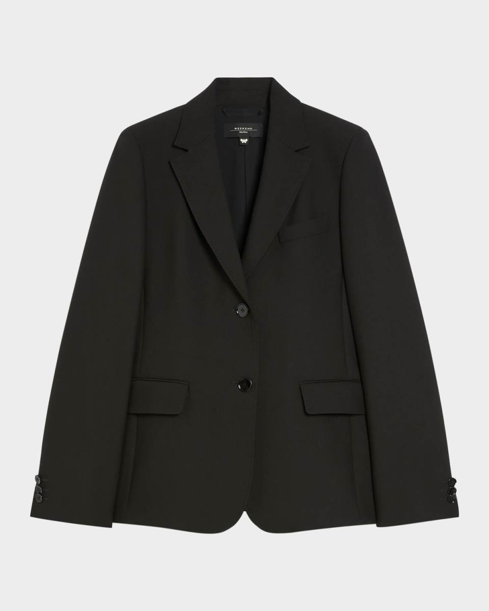 Uva Single-Breasted Stretch Canvas Blazer